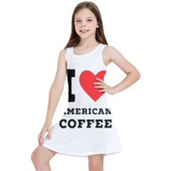 I Love American Coffee Kids  Lightweight Sleeveless Dress by ilovewhateva