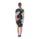Space Seamless Pattern Classic Short Sleeve Midi Dress View2