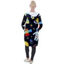 Space Seamless Pattern Hooded Pocket Cardigan View2