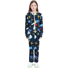 Space Seamless Pattern Kids  Tracksuit by Wav3s