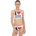 I love mocha coffee Racer Front Bikini Set View1