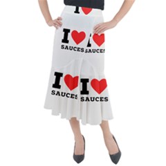 I Love Sauces Midi Mermaid Skirt by ilovewhateva