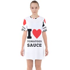 I Love Tomatoes Sauce Sixties Short Sleeve Mini Dress by ilovewhateva