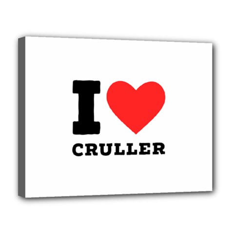 I Love Cruller Canvas 14  X 11  (stretched) by ilovewhateva