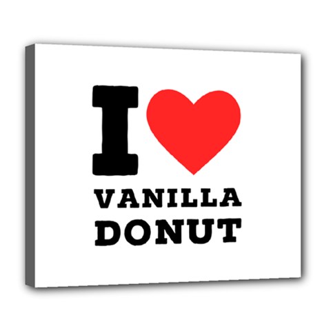 I Love Vanilla Donut Deluxe Canvas 24  X 20  (stretched) by ilovewhateva