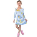 Science Fiction Outer Space Kids  Long Sleeve Velvet Dress View1