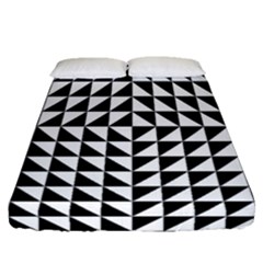 Optical Illusion Black Fitted Sheet (queen Size) by Ndabl3x