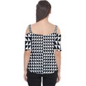 Optical Illusion Black Cutout Shoulder Tee View2