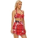 Geometry Mathematics Cube Vintage Style Bikini Top and Skirt Set  View3