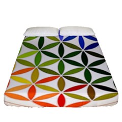 Mandala Rainbow Colorful Fitted Sheet (queen Size) by Ndabl3x