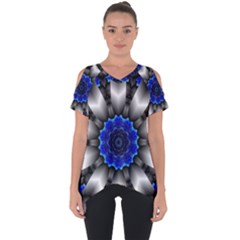 Kaleidoscope Abstract Round Cut Out Side Drop Tee by Ndabl3x