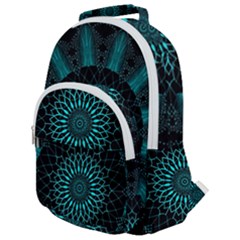 Ornament District Turquoise Rounded Multi Pocket Backpack by Ndabl3x