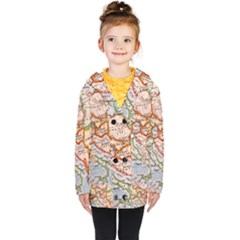 Map Europe Globe Countries States Kids  Double Breasted Button Coat by Ndabl3x