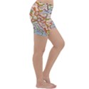 Map Europe Globe Countries States Lightweight Velour Yoga Shorts View3