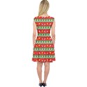 Christmas Papers Red And Green Capsleeve Midi Dress View2