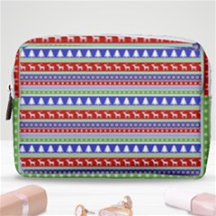 Christmas Color Stripes Pattern Make Up Pouch (medium) by Ndabl3x