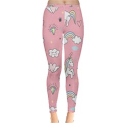 Cute-unicorn-seamless-pattern Inside Out Leggings by Vaneshart