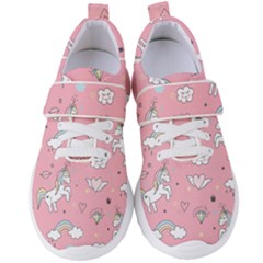 Cute-unicorn-seamless-pattern Women s Velcro Strap Shoes by Vaneshart