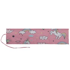 Cute-unicorn-seamless-pattern Roll Up Canvas Pencil Holder (l) by Vaneshart