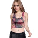 Pink Texture Resin Racer Back Crop Top View1