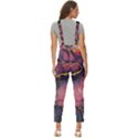 Pink Texture Resin Women s Pinafore Overalls Jumpsuit View4