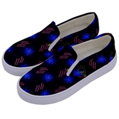 Background Pattern Graphic Kids  Canvas Slip Ons by Vaneshop