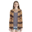 Camel Palm Tree Drape Collar Cardigan View1