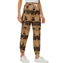 Camel Palm Tree Women s Cropped Drawstring Pants View3