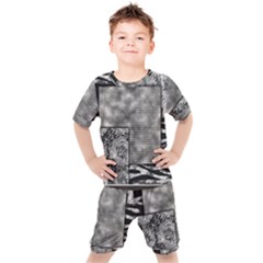 Background Pattern Geometric Design Kids  Tee And Shorts Set by Vaneshop