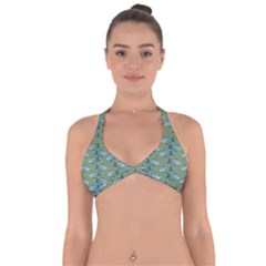 Fishes Pattern Background Theme Halter Neck Bikini Top by Vaneshop