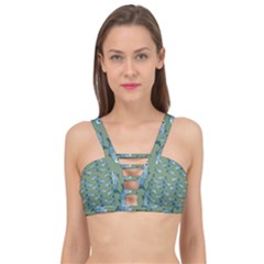 Fishes Pattern Background Theme Cage Up Bikini Top by Vaneshop