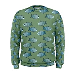 Fishes Pattern Background Theme Men s Sweatshirt by Vaneshop