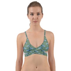 Fishes Pattern Background Theme Wrap Around Bikini Top by Vaneshop