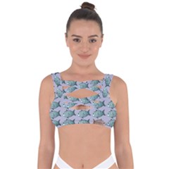 Fishes Pattern Background Theme Art Bandaged Up Bikini Top by Vaneshop