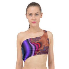 Colorful Piece Abstract Spliced Up Bikini Top  by Vaneshop