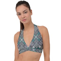 Mandala Decoration Flora Floral Flower Halter Plunge Bikini Top by Vaneshop