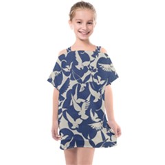 Bird Animal Animal Background Kids  One Piece Chiffon Dress by Vaneshop