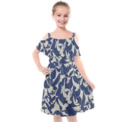 Bird Animal Animal Background Kids  Cut Out Shoulders Chiffon Dress by Vaneshop