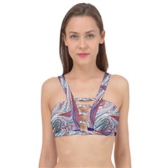 Abstract Background Ornamental Cage Up Bikini Top by Vaneshop