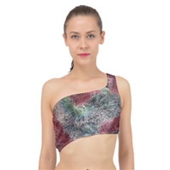 Design Pattern Scarf Gradient Spliced Up Bikini Top  by Vaneshop