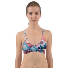 Paper Art Pastel Wrap Around Bikini Top by Vaneshop