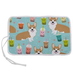 Welsh Corgi Boba Tea Bubble Cute Kawaii Dog Breed Pen Storage Case (s) by Wav3s