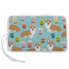 Welsh Corgi Boba Tea Bubble Cute Kawaii Dog Breed Pen Storage Case (l) by Wav3s