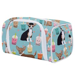 Chihuahua Bubble Kawaii Boba Tea Cute Dog Toiletries Pouch by Wav3s