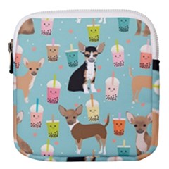 Chihuahua Bubble Kawaii Boba Tea Cute Dog Mini Square Pouch by Wav3s