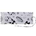 Panda Floating In Space And Star Roll Up Canvas Pencil Holder (M) View2