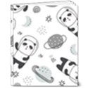 Panda Floating In Space And Star 8  x 10  Hardcover Notebook View1