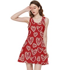 Vector Seamless Pattern Of Hearts With Valentine s Day Inside Out Racerback Dress by Wav3s