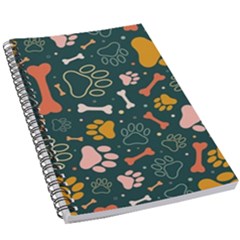 Dog Paw Colorful Fabrics Digitally 5 5  X 8 5  Notebook by Wav3s