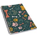 Dog Paw Colorful Fabrics Digitally 5.5  x 8.5  Notebook View1